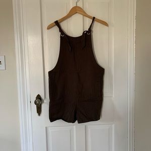 Pinkblush maternity gray short overalls